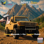 MN Model MN82 Toyota Land Cruiser LC79 1/12 4WD RC crawler genel görünüm sarı offroad model araba
