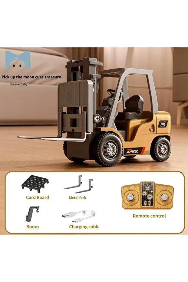 RC Mini Uzaktan Kumandalı Forklift – Gerçekçi İnşaat Makinesi