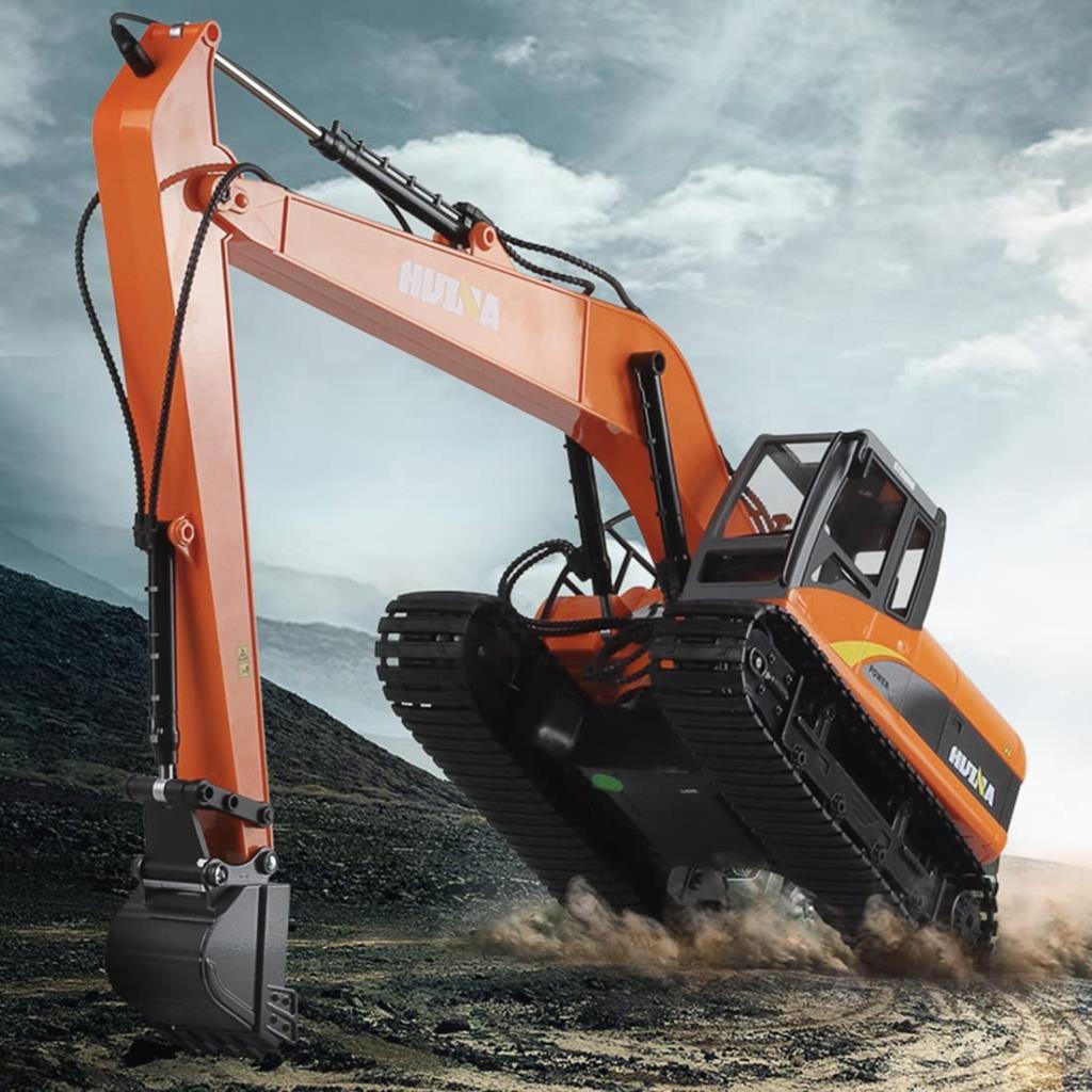 HUINA 1551 1/14 metal kovalı uzun kol RC ekskavatör paletli uzaktan kumandalı iş makinesi