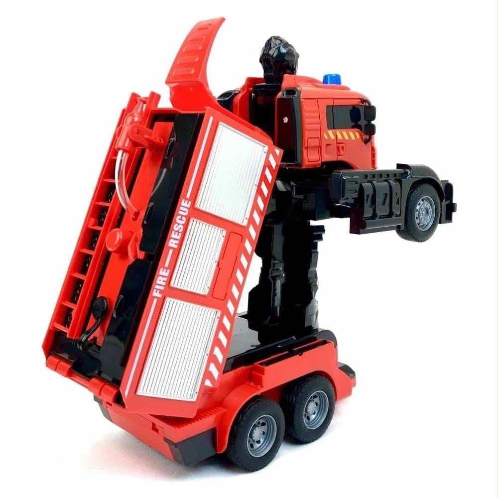 2'si 1 Arada Uzaktan Kumandalı İtfaiye Aracı Robot Oyuncak