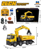 HUINA 1538 8x4 uzaktan kumandalı damperli kamyon yan açı