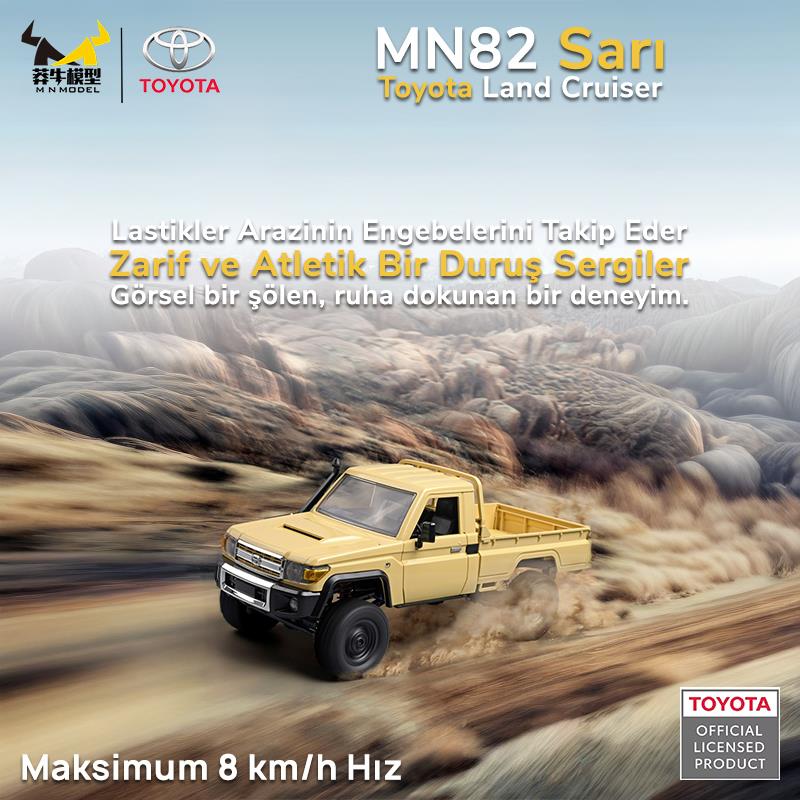 MN Model MN82 RC crawler arka görünüm 4WD offroad uzaktan kumandalı model araba
