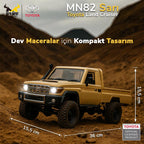 MN82 Toyota Land Cruiser LC79 RC crawler ön görünüm lisanslı uzaktan kumandalı offroad araba
