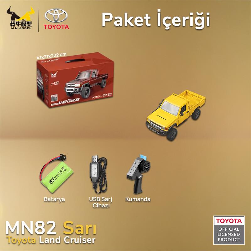 MN82 Toyota LC79 yan görünüm 1/12 ölçek RC crawler offroad model araç
