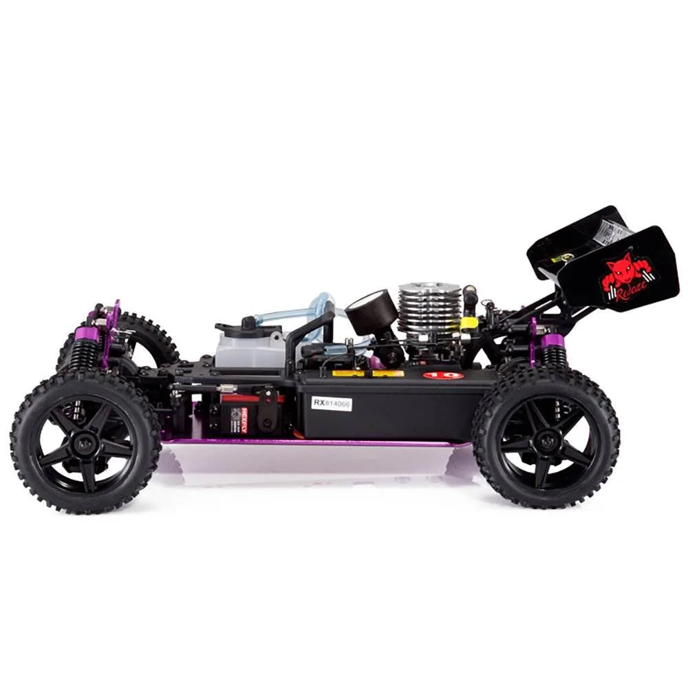 Redcat Shockwave 1/10 ölçek nitro RC buggy yan görünüm profesyonel uzaktan kumandalı araba
