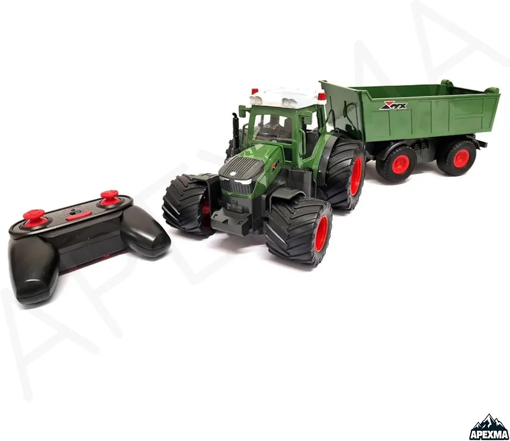 RC Römorklu Traktör | 1:24 Ölçek 2.4GHz Uzaktan Kumandalı Şarjlı Çiftlik Traktörü