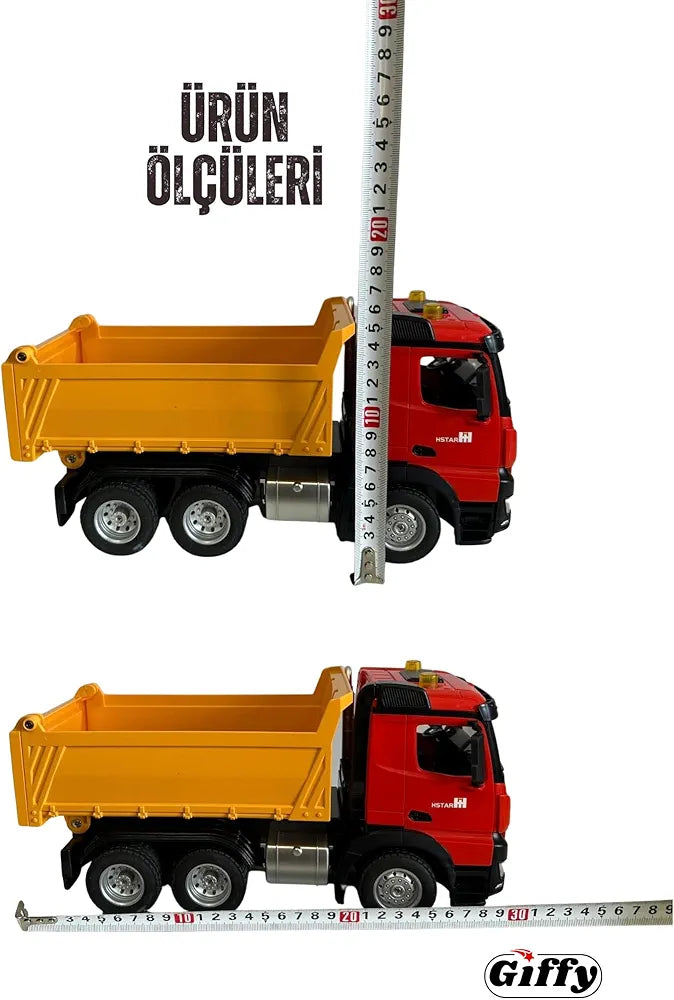 RC Damperli Kamyon | Full Fonksiyon 5 Mod Şarjlı Ses Efektli Işıklı Uzaktan Kumandalı