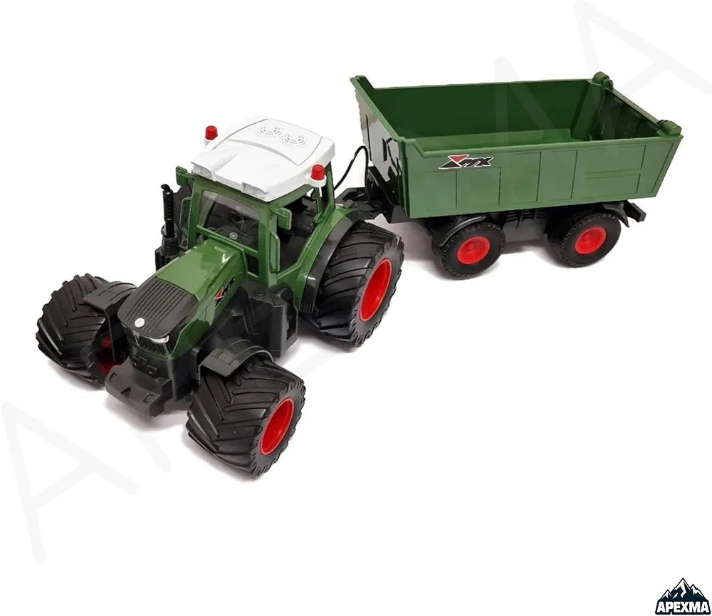 RC Römorklu Traktör | 1:24 Ölçek 2.4GHz Uzaktan Kumandalı Şarjlı Çiftlik Traktörü