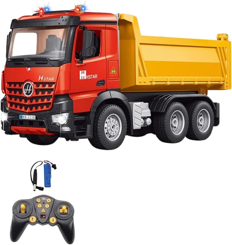 RC Damperli Kamyon | Full Fonksiyon 5 Mod Şarjlı Ses Efektli Işıklı Uzaktan Kumandalı