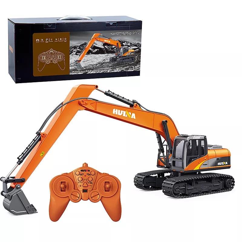 HUINA 1551 1/14 Metal Kovalı Uzun Kol RC Ekskavatör Paletli Kepçe Kazıcı 15CH