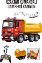 RC Damperli Kamyon | Full Fonksiyon 5 Mod Şarjlı Ses Efektli Işıklı Uzaktan Kumandalı