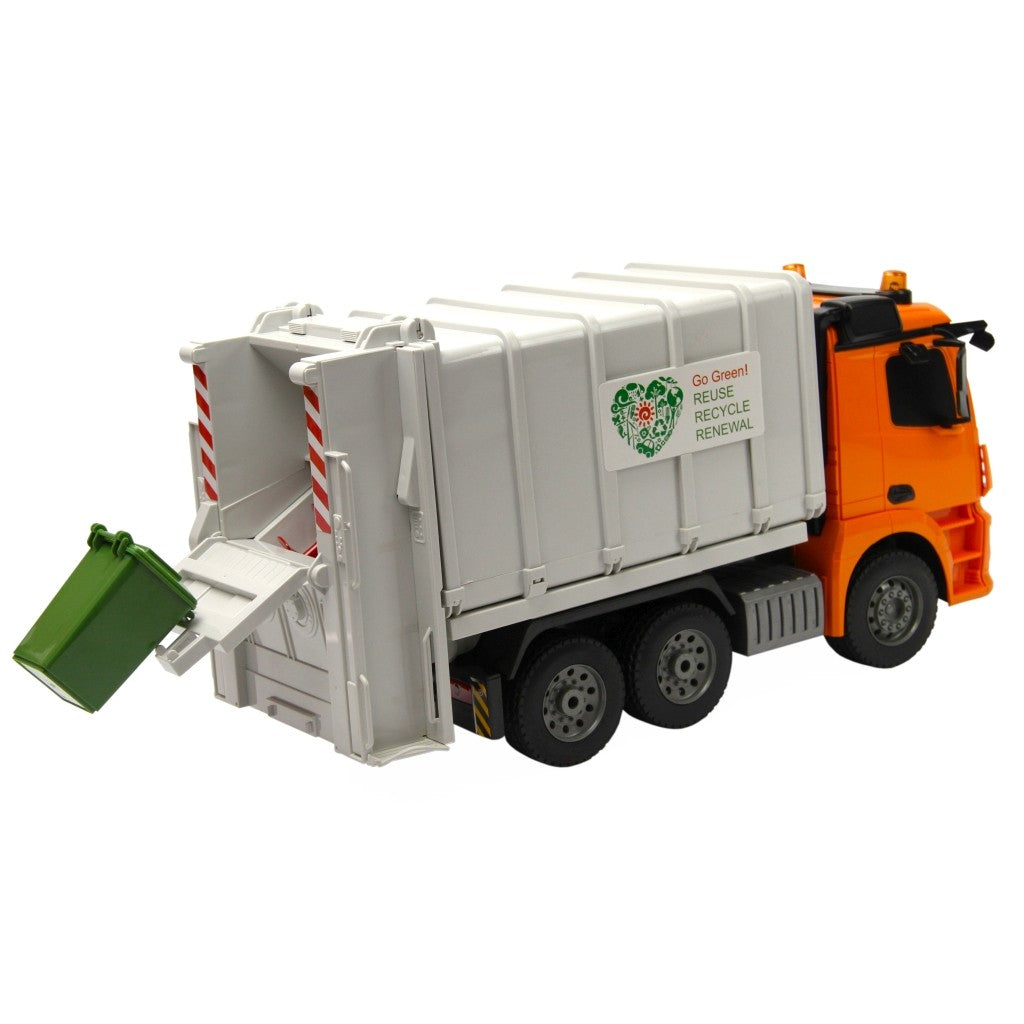 RC Şantiye - 1:20 Uzaktan Kumandalı Şarjlı Ful Fonksiyon Mercedes Benz Antos Çöp Kamyonu