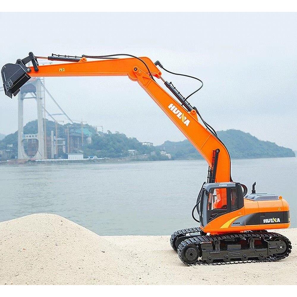 HUINA 1551 1/14 Metal Kovalı Uzun Kol RC Ekskavatör Paletli Kepçe Kazıcı 15CH